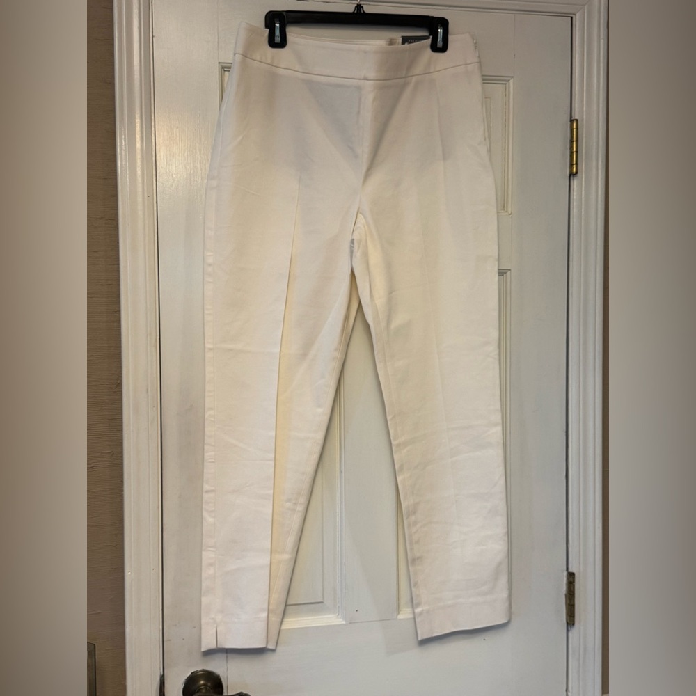 Talbots Ivory Cropped Ankle Pants